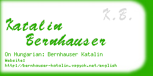 katalin bernhauser business card